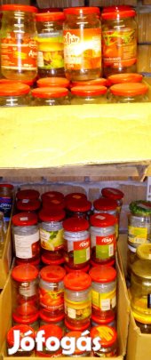 Több száz mustáros paradicsomos 370 ml befőttes üveg + tető IKEA