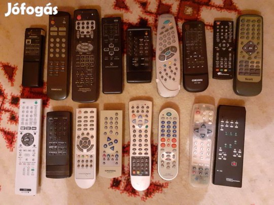 Több típushoz gyári és tanítható távirányító táv irányító távok