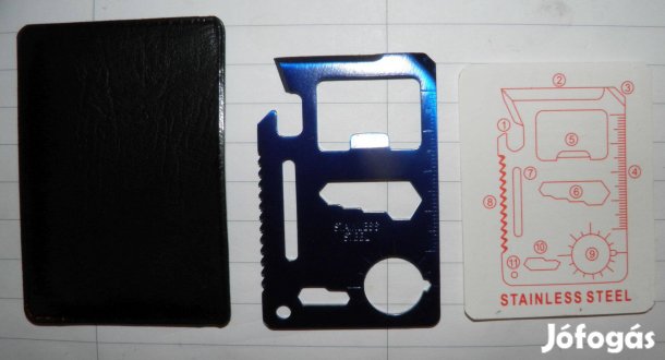 Többcélú hordozható szerszámkártya, túlélő szerszám