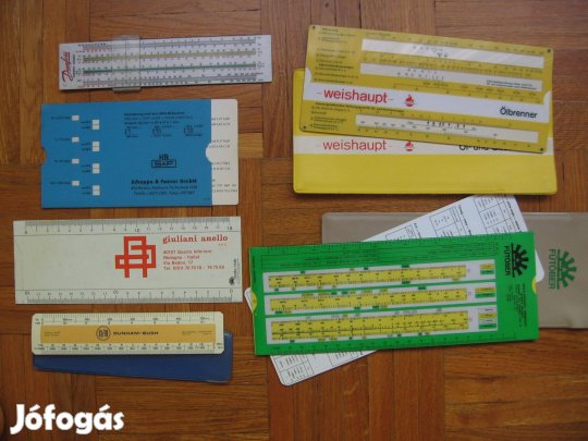 Többféle mérnöki számolóléc