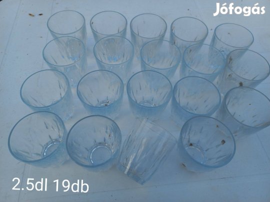 Többféle új üvegpohár eladó 250.-/db