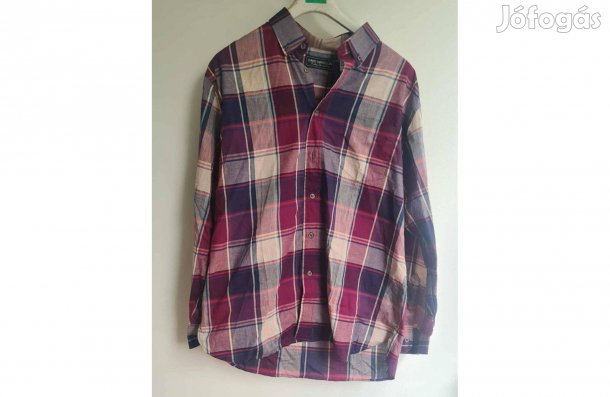 Többszínű kockás férfi ing L-es újszerű