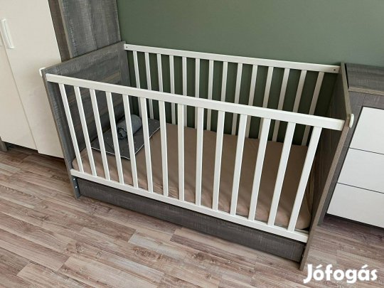 Todi Cube 70x140 cm átalakítható babaágy + ágyneműtartó + kókuszmatrac