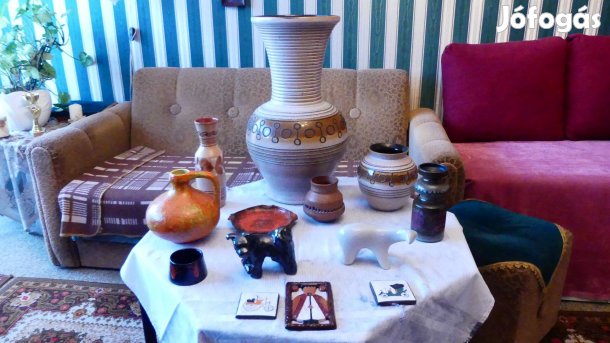 Tófej-kerámia-Deák József kerámiák, padlóvázák, kerámia állatfigurák