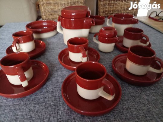Tófej kerámia kávés készlet