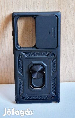 Tok Samsung Galaxy S23 Ultra kameravédős ütésálló kitámasztható fekete