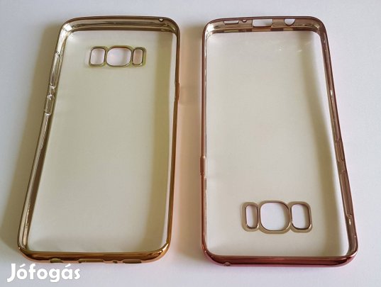 Tok Samsung Galaxy S8 vagy S8 Plus szilikon tok arany színű oldalakkal