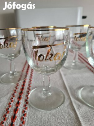 Tokaj feliratú tokaji aszú pohár készlet