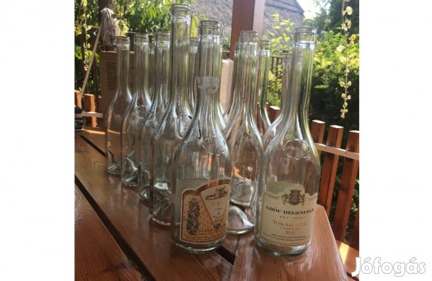 Tokaji 0,5 liter üveg pálinkásüveg pálinkás palack üveg cimke nélkül