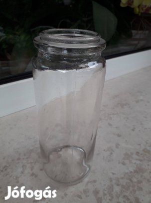 Tokod Favorit 2 db régi csatos befőttesüveg, dekoráció