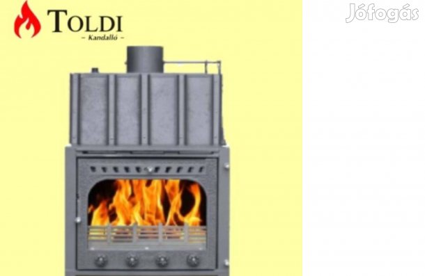 Toldi TB40 beépíthető, vízteres kandalló kazán szimpla ajtóval