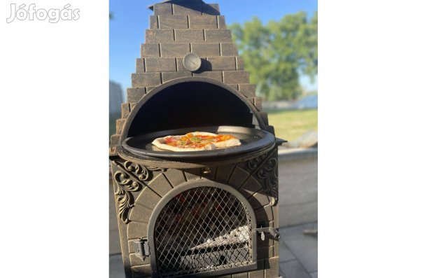 Toldi, öntvény pizzakemence és kertigrill Ajándék Pizzatál Szett