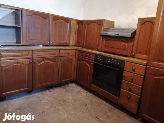 Tölgy frontos konyhabútor gépekkel vagy gépek nélkül , konyha szekrény