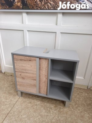 Tölgy szürke színű mosdó alatti szekrény