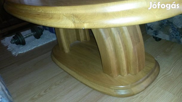 Tölgyfa asztal tömör levehető talp