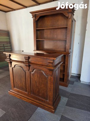 Tölgyfa bárszekrény, bárpult, könyvespolc, konyhasziget