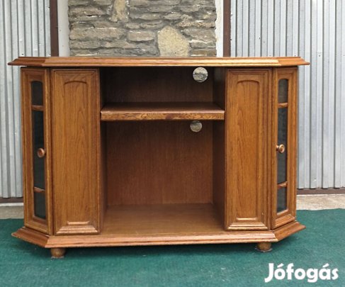 Tölgyfa frontos sarok tv szekrény