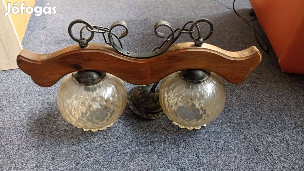 Tölgyfa-kovácsolt vas mennyezeti csillár eladó