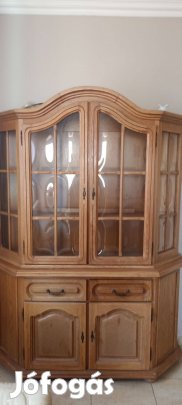 Tölgyfa vitrin eladó