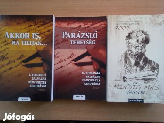 Tollinga pályázat díjnyertes alkotásai egy csomagban (Szép könyvek)