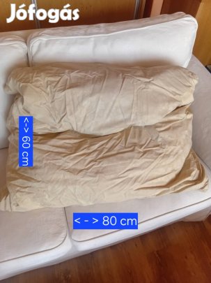 Tollpárna, alig használt, puha, 80x60 cm eladó