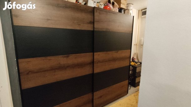 Tolóajtós Szekrény Tölgy/Antracit tölgy | Tökéletes állapotban eladó