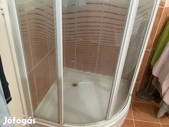 Tolóajtós zuhanykabin   80 x 80-as tálcával eladó