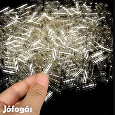 Tölthető Vegán HPMC Kapszula 1000db 00-ás méret  (5283)