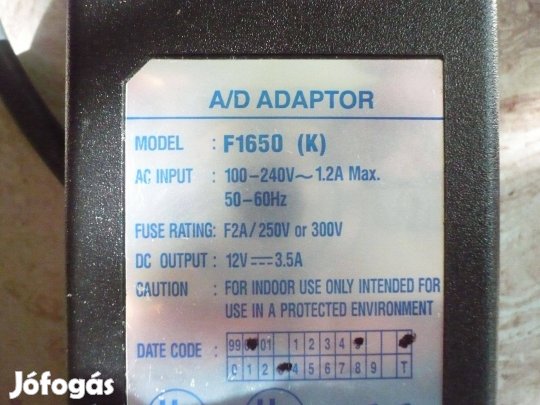 Töltő F1650(K) 12V 3.5A