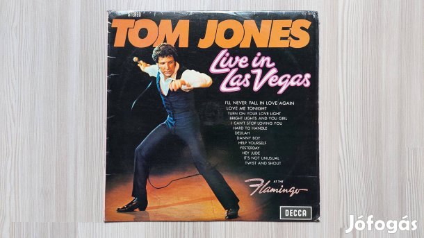 Tom Jones Live in Las Vegas bakelit lemez London 1969