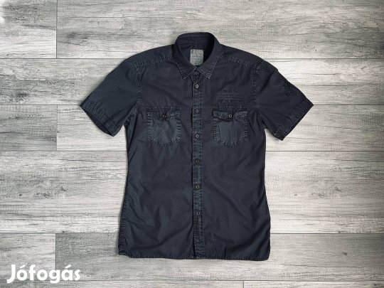 Tom Tailor fekete rövid ujjú ing