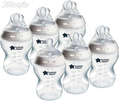 Tommee Tippee Natural Start anti-colic cumisüveg szett 0+ 6x260ml, OU