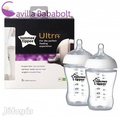 Tommee Tippee Ultra cumisüveg duo - (2x260ml), bays
