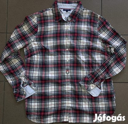 Tommy Hilfiger L eredeti 'kockás' pamut ffi hosszú ujjú ing