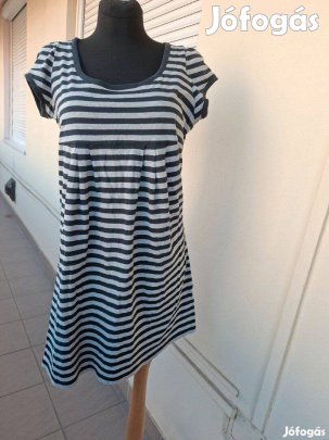 Tommy Hilfiger M/L-es csikos női pamut ruha