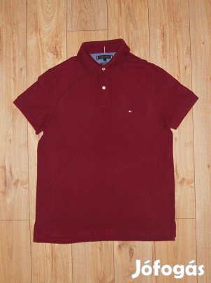 Tommy Hilfiger bordó galléros póló (L-es)