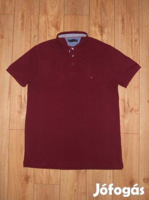 Tommy Hilfiger bordó galléros póló (XL-es)