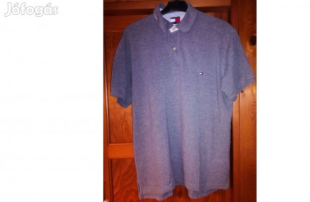 Tommy Hilfiger eredeti szürke galléros póló (L)