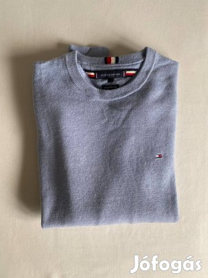 Tommy Hilfiger férfi kötött crewneck gyapjú pulóver, S-es
