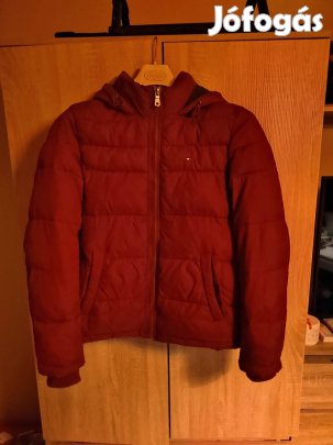Tommy Hilfiger férfi téli dzseki kabát toll bordó S M