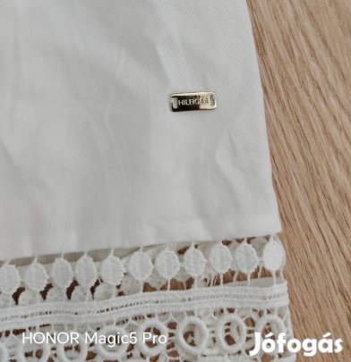 Tommy Hilfiger hófehér pamut női szoknya