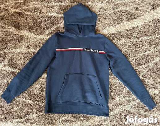 Tommy Hilfiger kék kapucnis pulóver