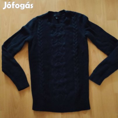 Tommy Hilfiger sötétkék női kötött pulóver S