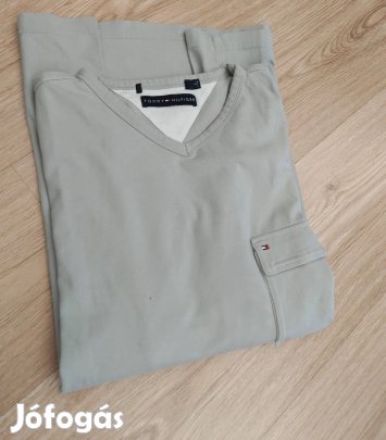 Tommy Hilfiger sportos pamut férfi pulóver