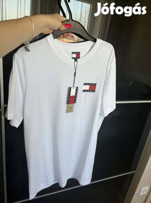 Tommy Jeans fehér férfi póló L Új!