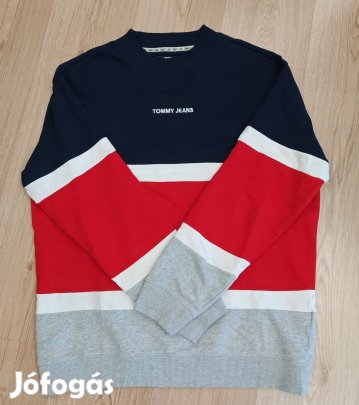 Tommy Jeans sportos pamut férfi pulóver L
