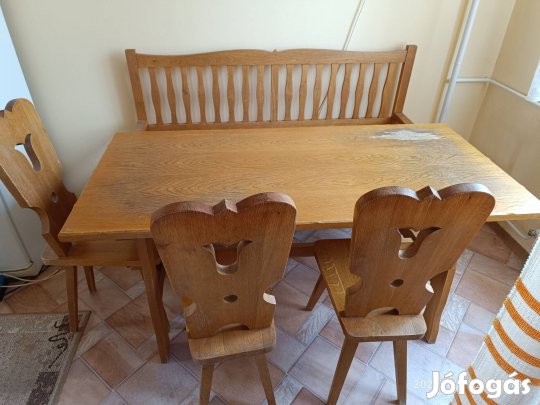 Tömör fa étkező garnitúra eladó.