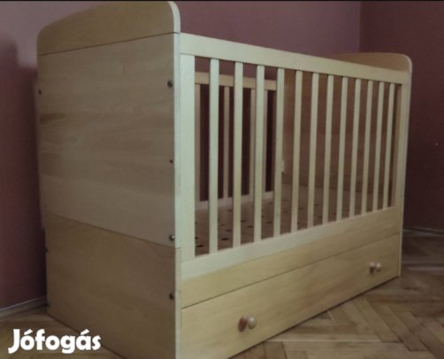 Tömör fa rácsos ágy, átalakítható