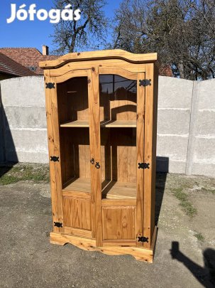 Tömör fa vitrines szekrény 180/ 100x40 65000 ft bp.17 ker