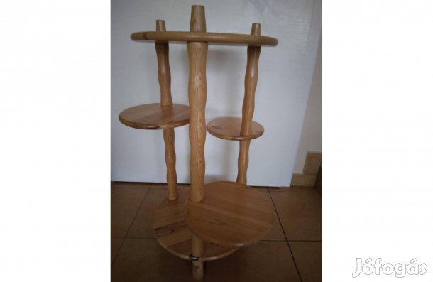 Tömör fenyő 2+3-as virágtartó állvány eladó